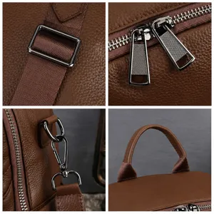Sac à dos en cuir de vaches véritables pour femme voyage travail loisirs détails