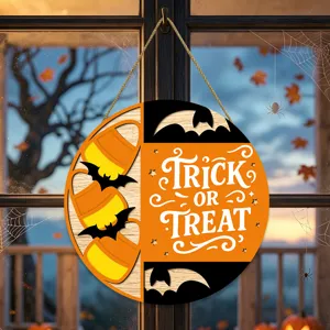 Halloween Holz Hängeschild Fledermaus Hohl Wand Dekor Festival Party Heimdekoration Innen Wand Kunst Ornament
