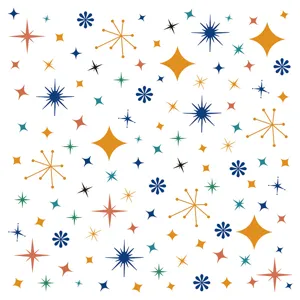 Boho Wandaufkleber bunte Sterne glitzern selbstklebend PVC Abziehbild für Kinderzimmer Schlafzimmer