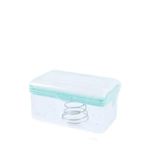 Scatola per sapone multifunzionale a molla design rullo distributore sapone plastica