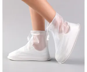Wasserdichte Überziehschuhe mit Reißverschluss, verdickte rutschfeste Regenstiefelabdeckung.