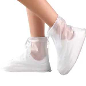 Wasserdichte Silikon Schuhüberzieher Mittelhoch Dick Rutschfest Outdoor Regen Stiefel