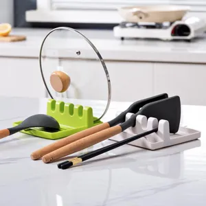Küche Multifunktional Spatel Und Topfdeckelhalter Löffelablage Aufbewahrungsregal Kunststoff Arbeitsplatte Organizer Küchenhelfer