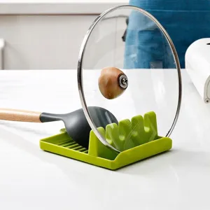 multifunktionaler küchen topfdeckel halter und pfannenwender organizer aus kunststoff