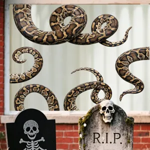 Halloween orrore pitone serpente adesivo per finestra PVC decalcomania festa dettaglio