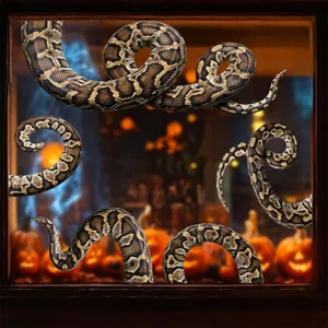 Halloween Spettrale Serpente Adesivi per Finestre PVC Statico Aderente Decals Orrore Scherzo Vetro Adesivo da Parete Per Festa a Casa