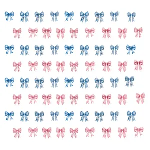 Adesivi murali di Halloween rimovibili pipistrello fantasma fiocchi rosa blu PVC decorazione