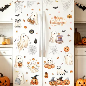 Χαριτωμένα αυτοκόλλητα ψυγείου φάντασμα Halloween, PVC στατικές αυτοκόλλητες ετικέτες.