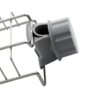 Stainless steel kitchen sink faucet storage rack and drainage basket adjustable buckle