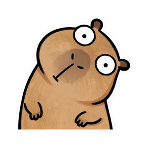 Niedlicher Capybara Wandaufkleber, lustiges Tier PVC selbstklebender Sticker für das Zimmer