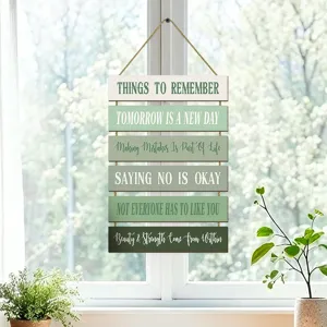 Frisches motivierendes Holzschild Hängedeko für Wohnzimmer Schlafzimmer Wanddekoration