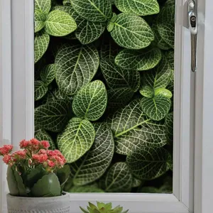 Green leaf window film static glass sticker for home decoration and privacy glass window detail view