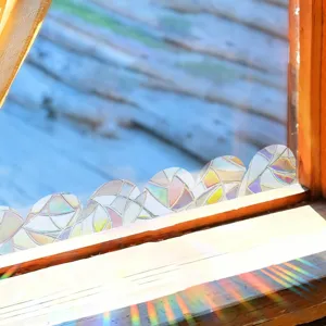 Αυτοκόλλητο παραθύρου πρίσματος ουράνιου τόξου μεμβράνη γυαλιού για διακόσμηση σαλονιού