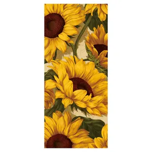 Summer pastoral style sunflower static sticker vibrant floral glass window decor for home