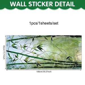 Bamboo window glass film sticker translucent PVC wall sticker for home decor detail view