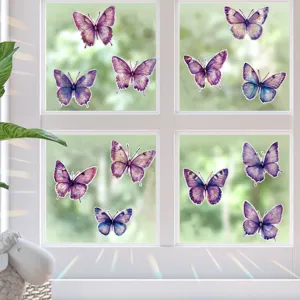 Bunte Schmetterlings-Fensteraufkleber PVC statische Glasaufkleber fuer Schlafzimmer Deko.