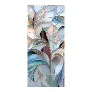 Decorative glass window film static cling geometric abstract floral privacy colorful PVC sticker