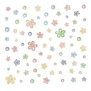 Summer ocean bubble glass window sticker PVC static colorful flower laser decor main view