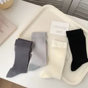 Sommer dünne transparente gerippte Socken für Damen, atmungsaktive lange Strümpfe in vielen Farben.