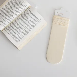 White scrunch socks women summer thin breathable mid-tube socks fashion long socks for daily wear