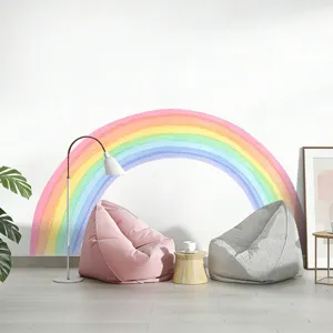 Grande adesivo murale arco arcobaleno bohémien per camera bambini soggiorno decoro
