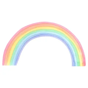 Adesivo murale arcobaleno boho in acquerello per cameretta delle ragazze e decorazione.