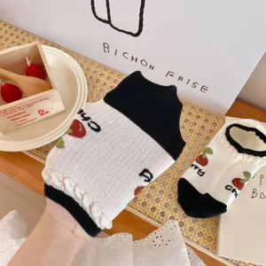 Spring summer cute cherry mesh shallow boat socks for women breathable invisible short socks