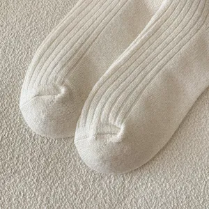 Women thick wool knit socks cozy warm winter floor socks soft slouchy sleeping socks detail