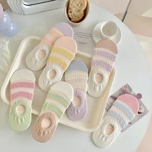 Dames zomer dunne onzichtbare sokken, ademende mesh enkelsokken, multi kleur set.