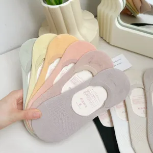 Vrouwen zomer dunne mesh onzichtbare sokken antislip ondiepe set van meerdere kleuren