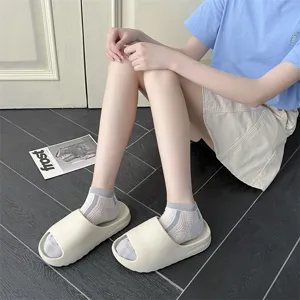 Women mesh short socks cute spring summer breathable thin invisible socks ankle daily wear