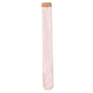 Calcetines altos de forro polar coral para mujer, invierno cálidos gruesos suaves largos.