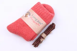 Chaussettes en laine épaisses d'hiver pour hommes, chaussettes éponge chaudes.