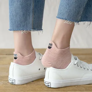 Niedliche Cartoon-Knöchelsocken für Damen, dünne, atmungsaktive Kurzsocken für Frühling und Sommer.