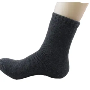 Chaussettes en Laine Épaissies Hiver Homme Uni Tube Moyen Thermique Tricot Photo Principale