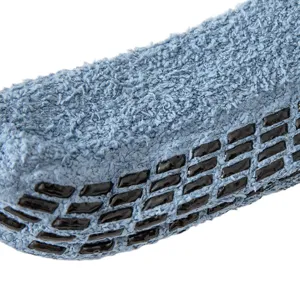 Men's thick coral fleece warm home socks with anti-slip silicone dispensing sole for winter.