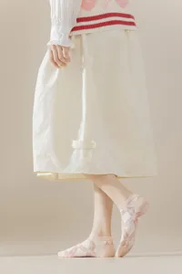 Cute Japanese style women's pink plaid low cut boat socks, breathable thin summer ankle socks.