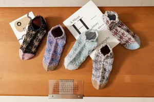 Women Japanese cute textured short boat socks thin summer low cut breathable casual socks