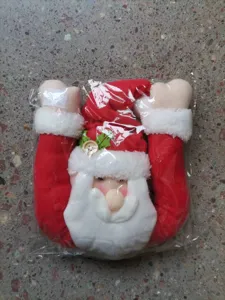 Christmas plush Santa Claus curtain buckle cute cartoon holiday window home decoration