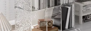 Clear acrylic desktop bookshelf and file storage organizer for office and study use