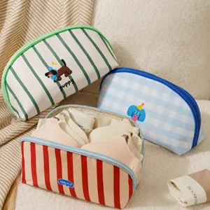 Portable travel underwear storage bag multi-compartment bra organizer waterproof pouch