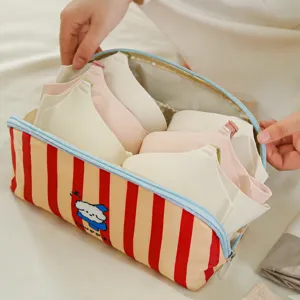 Waterproof travel underwear storage bag, large capacity portable portable bra organizer bag