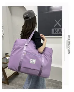 Large capacity waterproof travel duffel bag for clothing storage, moving and luggage packing.