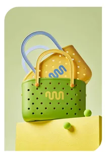 Panier de douche en plastique portable sac de rangement respirant pour etudiants dortoir
