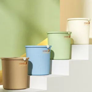 Grande poubelle de style crème pour la maison, corbeille moderne et minimaliste pour la cuisine.