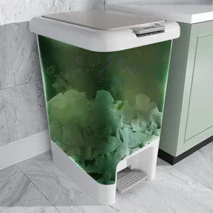 Poubelle à pédale pour la maison, grande poubelle avec couvercle pour cuisine et salle de bain.