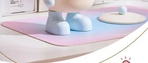 Cute mini desktop trash can with lid, creative cartoon shoe design for student dorm desk.