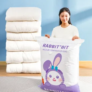 Vacuum compression storage bag for heavy quilts clothes, space saving organizer bag.