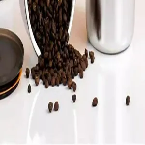 Boîte de conservation ronde en acier inoxydable avec couvercle pour les grains de café.