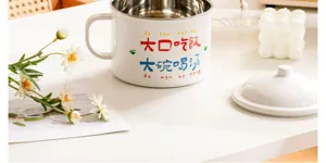 Edelstahl Instant Nudel Schüssel mit Deckel, große Ramen Schale für Studentenwohnheim.